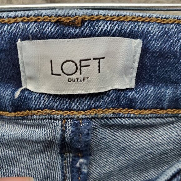 Loft Jeans Womens Size 6 Blue Curvy Skinny Stretch Denim - Picture 2 of 12